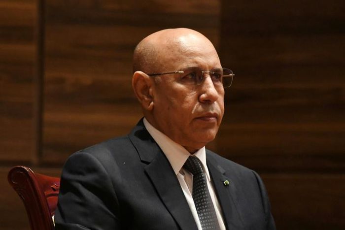 Mauritanian President Mohamed Ould Cheikh El Ghazouani at his swearing-in ceremony on August 1