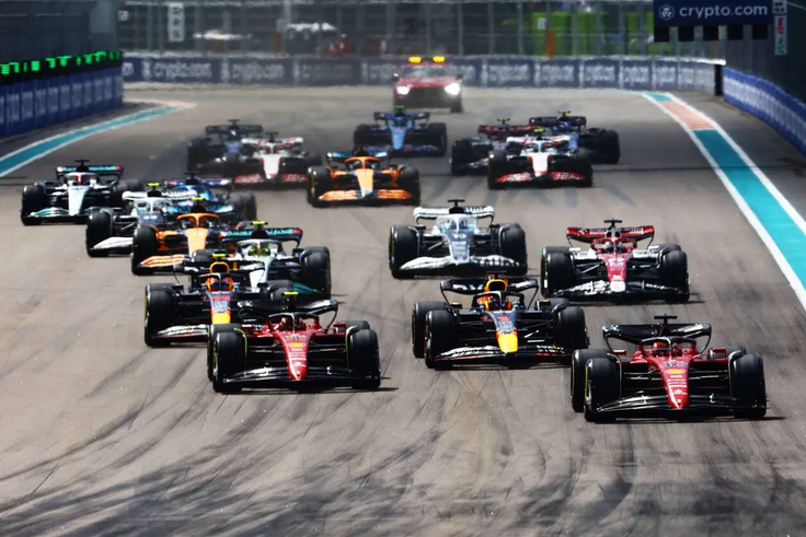 Verstappen a réalisé un très bon départ lors du Grand Prix de Miami, dimanche 8 mai 2022