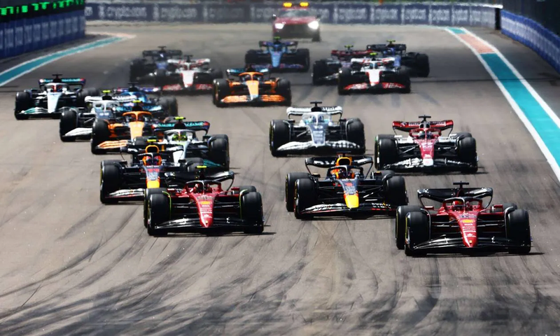 Verstappen a réalisé un très bon départ lors du Grand Prix de Miami, dimanche 8 mai 2022
