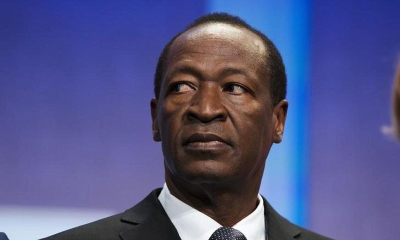 Former President of Burkina Faso, Blaise Compaore, sits on stage to support a commitment to stop poaching of African elephants at the Clinton Global Initiative (CGI) in New York September 26, 2013.