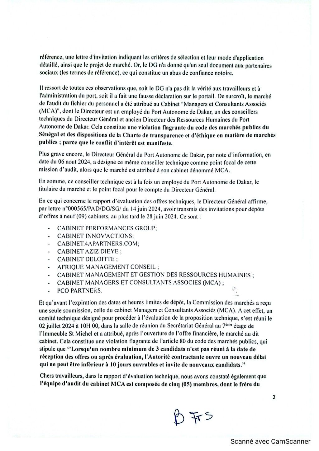 COMMUNIQUE INTERSYNDICALE PAD
