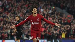 Trent Alexander Arnold opened the scoring in the first half for Liverpool against Rangers in the UCL