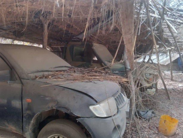 L'armée sénégalaise a découvert des armes et des véhicules planqués dans des bases reprises des mains des rebelles, 23 mars 2022.