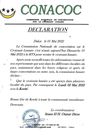 Déclaration Conacoc