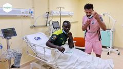 Sadio Mané sur son lit d'Hôpital