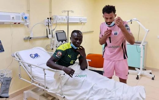 Sadio Mané sur son lit d'Hôpital