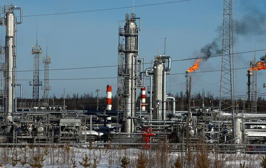 A general view shows a natural and associated petroleum gas processing plant in the Yarakta Oil Field, owned by Irkutsk Oil Company (INK), in Irkutsk Region, Russia March 11, 2019.