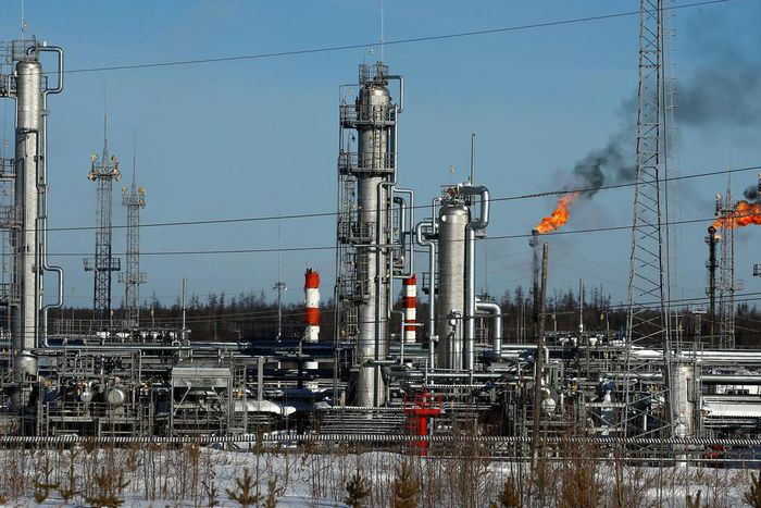A general view shows a natural and associated petroleum gas processing plant in the Yarakta Oil Field, owned by Irkutsk Oil Company (INK), in Irkutsk Region, Russia March 11, 2019.