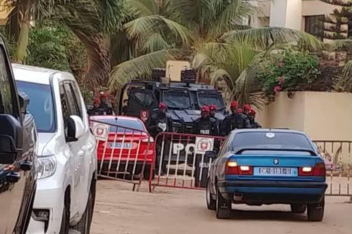 Domicile de Ousmane Sonko à la Cité Keur Gorgui, ce matin