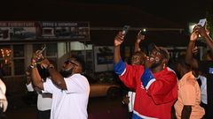 As the clock struck midnight, revelers poured outside to witness a breathtaking fireworks display that lit up the industrial area sky.