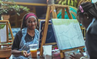 Guests painted at their own pace