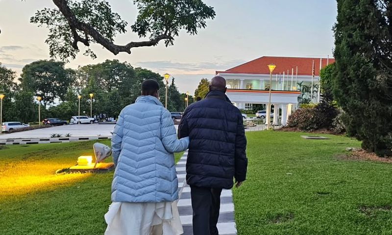 President Museveni with his wife Janet