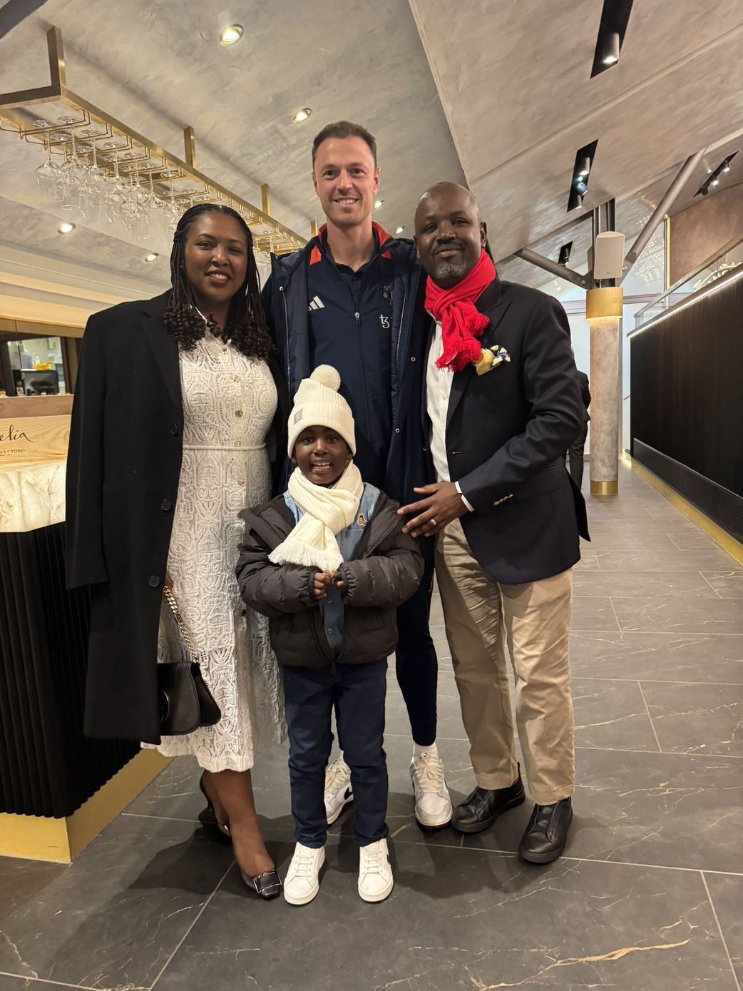 Thomas Tayebwa rubs shoulders with Manchester United greats  