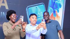 Minister Evelyn Anite, launched the first Ugandan-made smartphones produced by Simi Mobile.