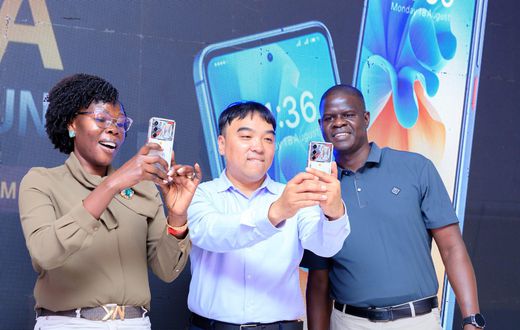 Minister Evelyn Anite, launched the first Ugandan-made smartphones produced by Simi Mobile.