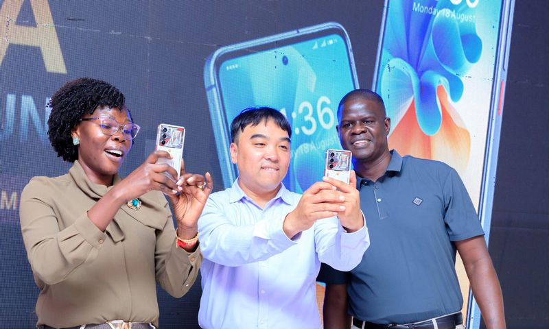 Minister Evelyn Anite, launched the first Ugandan-made smartphones produced by Simi Mobile.