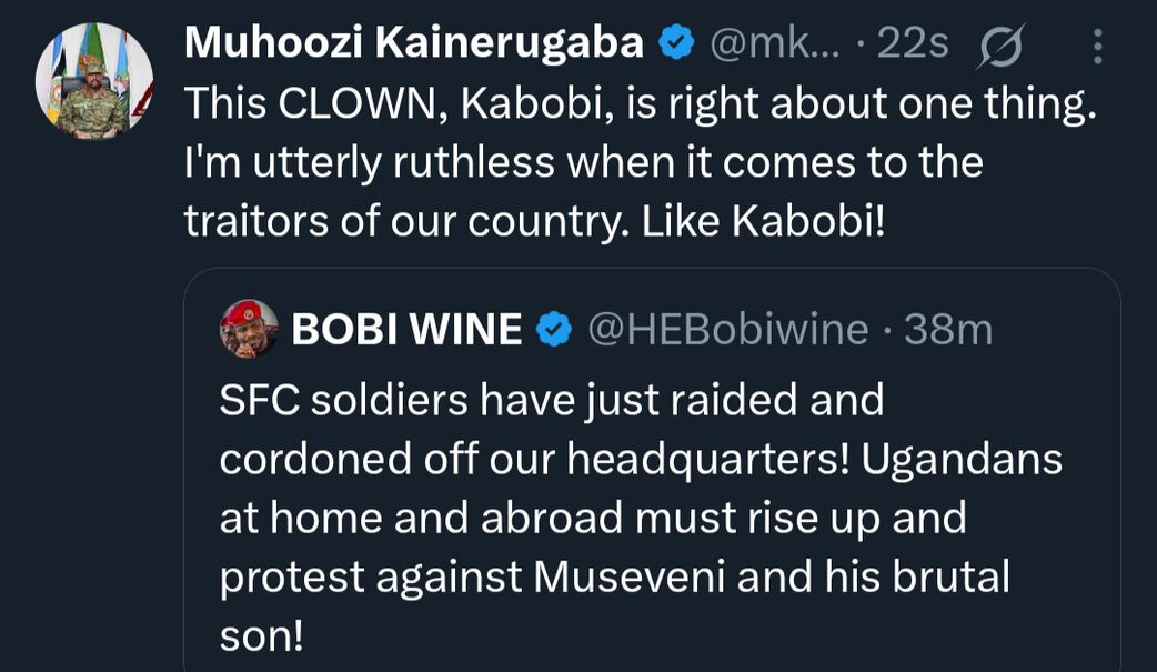 Gen. Kainerugaba speaks on NUP office raid