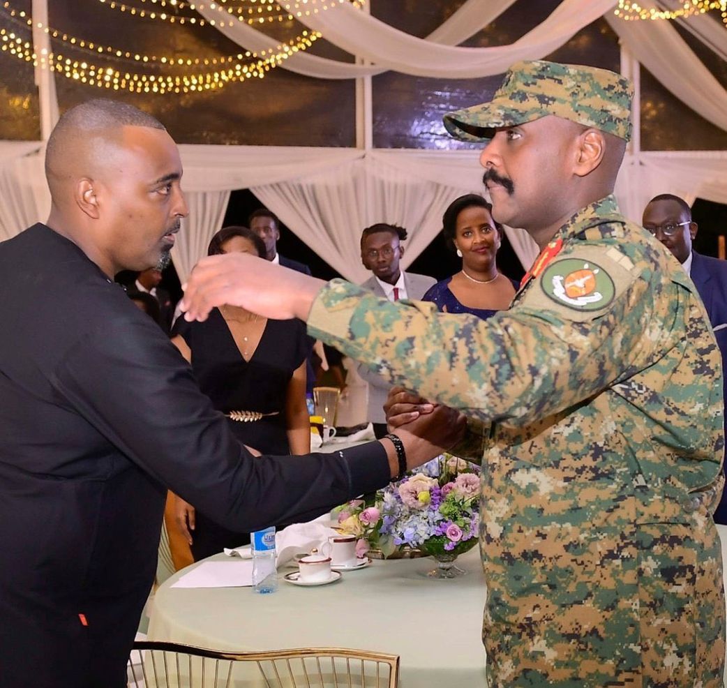 Gen Muhoozi with late Cedric Babu