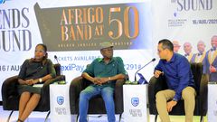 Moses Matovu speaking at the press conference