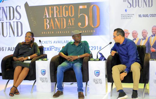 Moses Matovu speaking at the press conference