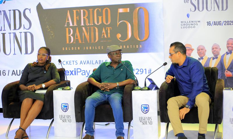 Moses Matovu speaking at the press conference