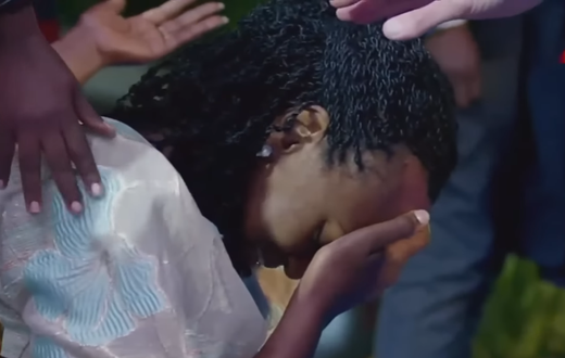 Patience Rwabwogo, President Yoweri Museveni’s daughter was visibly distressed and sobbing uncontrollably at a Benny Hinn crusade in Kampala