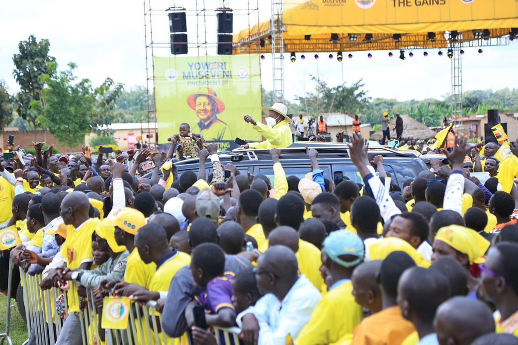 President Yoweri Museveni in Alebtong