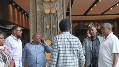 Friends of Sudhir Ruparelia gathered at Speke Resort to commiserate with the family (photo by Andrew Irumba)