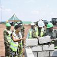 CDF Gen Muhoozi Kainerugaba at the launch of the construction of joint headquarters of UPDF and Ministry of Defence and Veteran Affairs