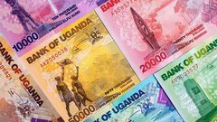 Uganda money in notes