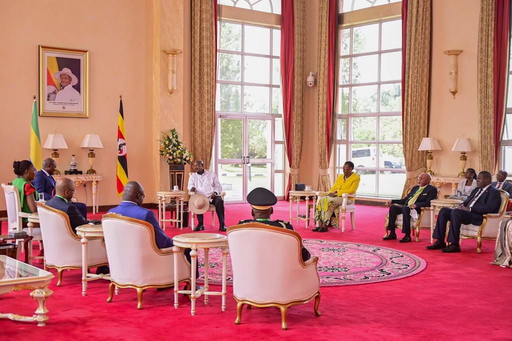 Nguema updated Museveni on the progress of Gabon's transition timetable, including the upcoming referendum.