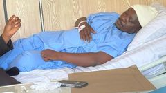 Francis Mwijukye was hospitalized in May this year with severe head injuries