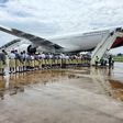 Uganda Martyrs students boarding a flight to Dubai