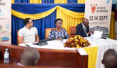 Officials addressing the press about the upcoming festival