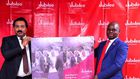 Sumit Guarav, CEO of Jubilee Life Insurance and Dan Musiime, CEO of Jubilee Health Insurance during the campaign launch