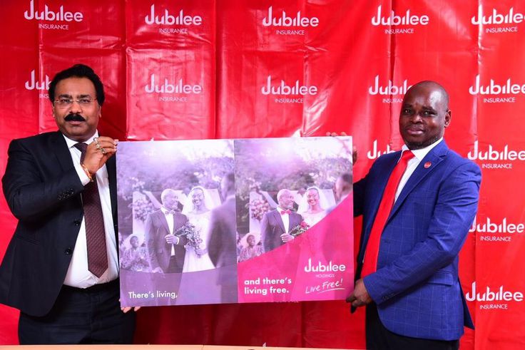 Sumit Guarav, CEO of Jubilee Life Insurance and Dan Musiime, CEO of Jubilee Health Insurance during the campaign launch