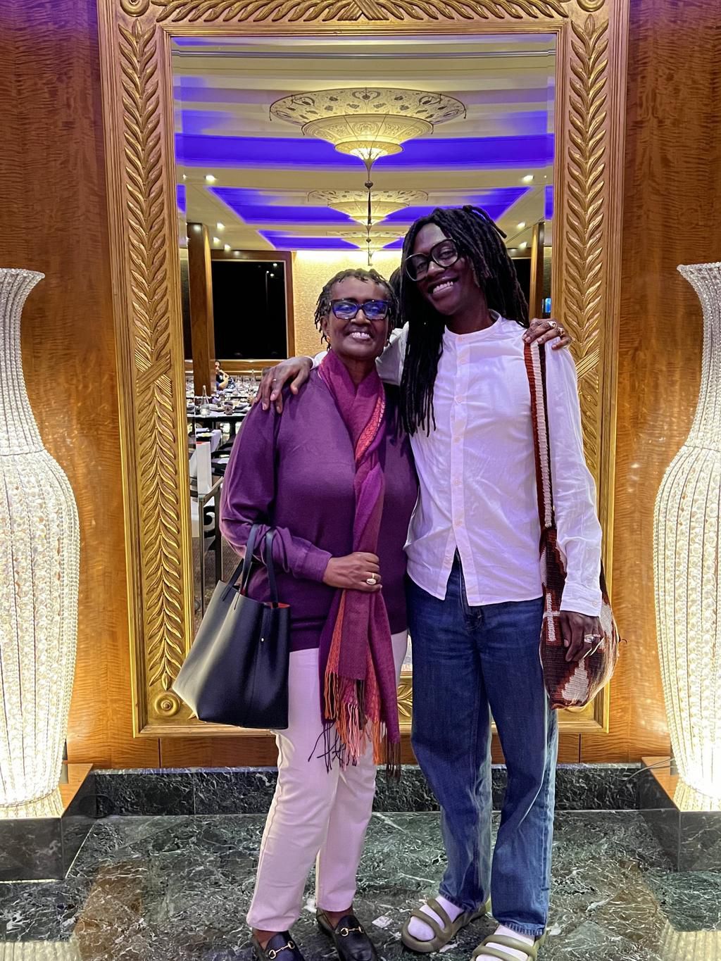 Winnie Byanyima and son, Anselm