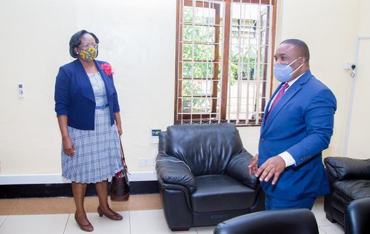 Kampala Lord Mayor Erias Lukwago and KCCA Executive Director Dorothy Kisaka