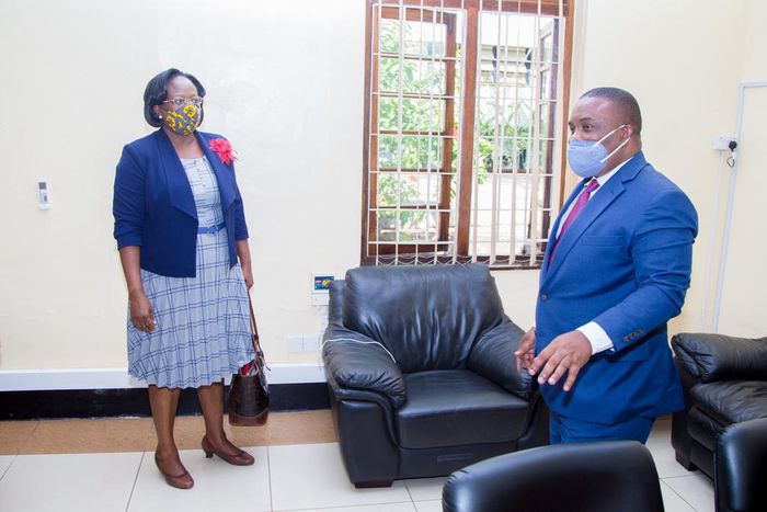 Kampala Lord Mayor Erias Lukwago and KCCA Executive Director Dorothy Kisaka