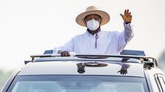 President Museveni's official car has been fitted with dome cameras for surveillance