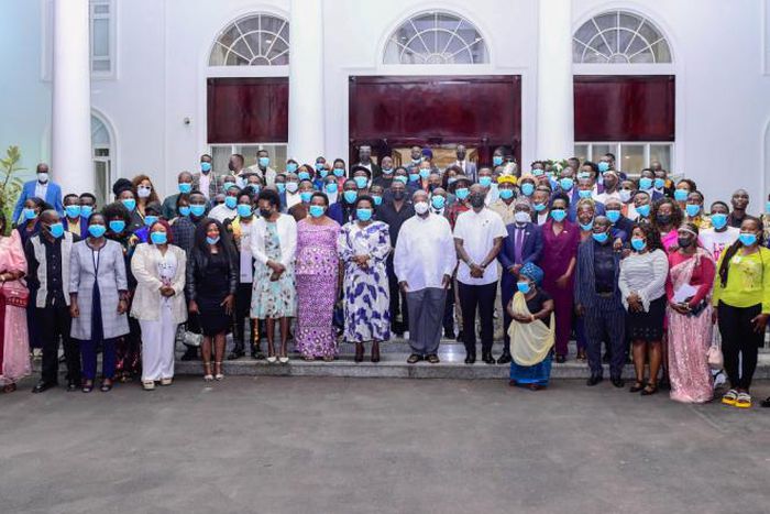 President Yoweri Museveni met with over 100 musicians, including notable names like Bebe Cool and Jose Chameleone, at State House, Entebbe, on Wednesday, August 21.