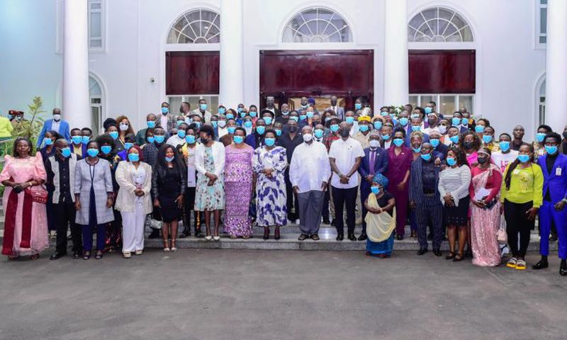 President Yoweri Museveni met with over 100 musicians, including notable names like Bebe Cool and Jose Chameleone, at State House, Entebbe, on Wednesday, August 21.