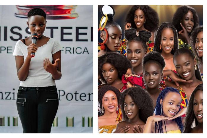 Contestants of the Miss Teen Pearl of Africa
