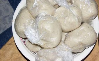 banku wrapped in plastic