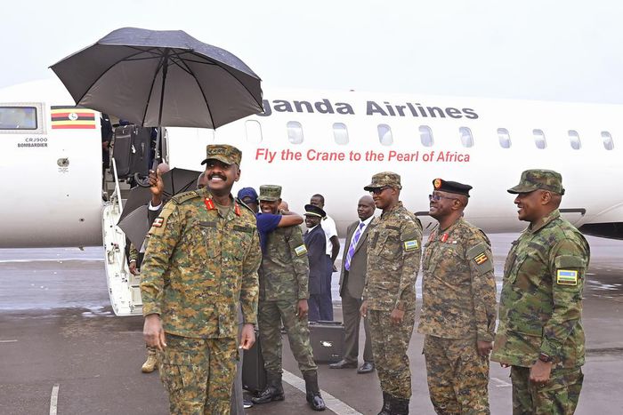 Gen Muhoozi Kainerugaba's arrival in Rwanda