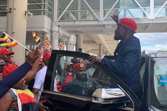 Bobi Wine arrived in Chicago on Friday