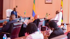 Gabon’s Transitional President, Brice Clotaire Oligui Nguema, met President Yoweri Museveni
