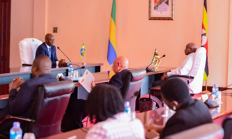 Gabon’s Transitional President, Brice Clotaire Oligui Nguema, met President Yoweri Museveni