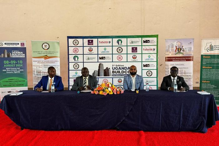 The Builcon expo organisers addressing the press