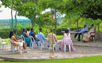 President Yoweri Museveni, his wife Janet and their grand children